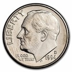 1994-D Roosevelt Dime 50-Coin Roll BU